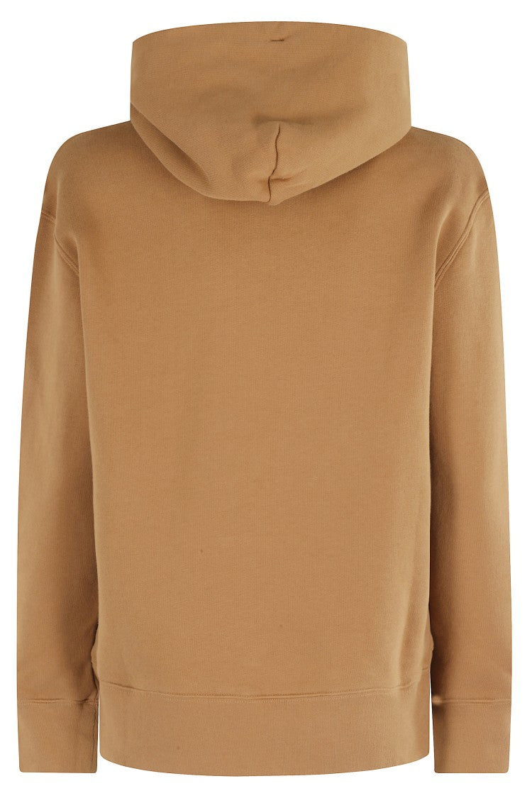 Autry Walnut Cotton Hoodie With Adjustable Hood