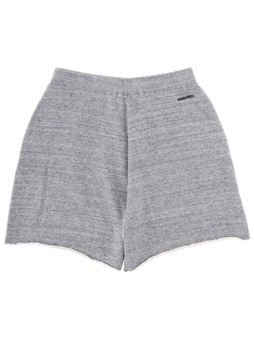 Dsquared2 Iconique Grey Raw Edge Shorts