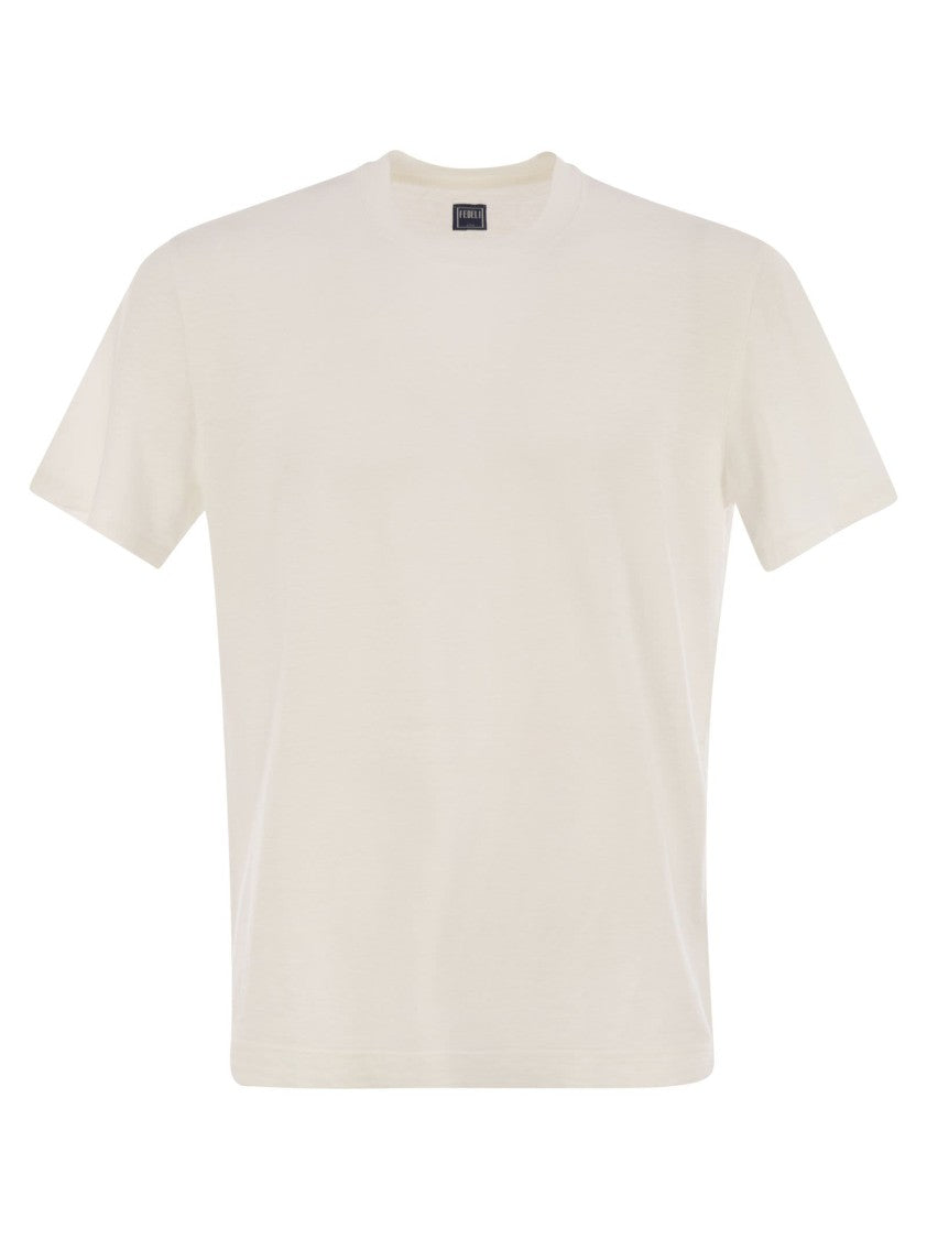 Fedeli Stretch Linen Short-Sleeved T-Shirt