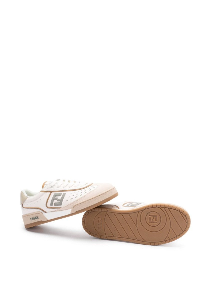 Fendi Sneakers With Perforated Detailing And Cushioned Sole