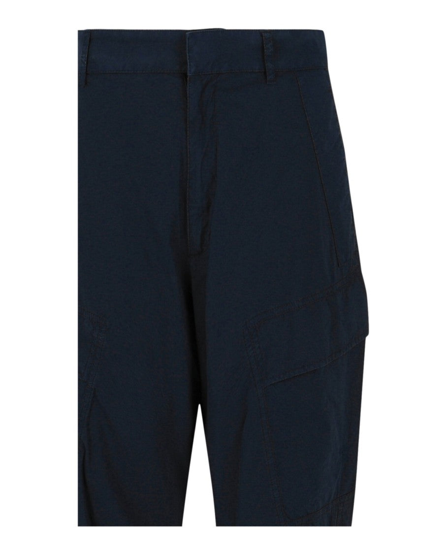 Givenchy High-Rise Wide Leg Cargo Pants With Adjustable Hem