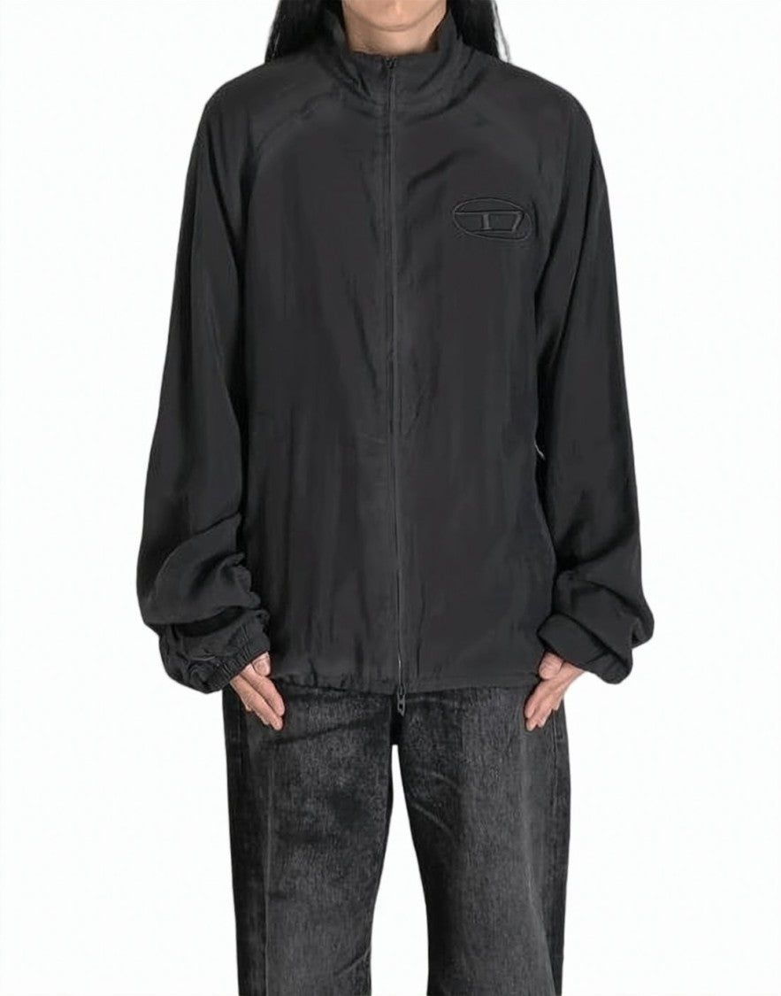 Diesel Black Relaxed-Fit Jacket With High Collar