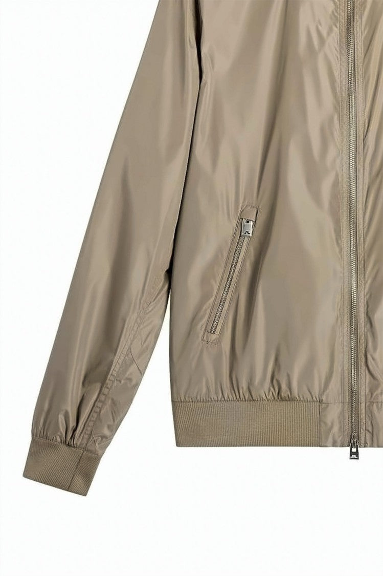 J Lindeberg Zip-Up Matte Finish Casual Jacket With Ribbed Details