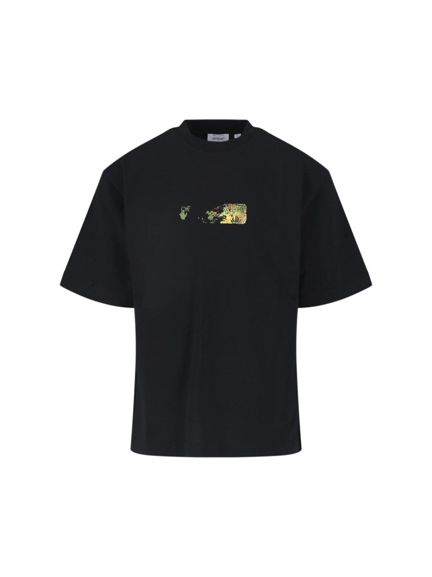 Off-White Black Spices Arrow Skate Cotton Printed T-Shirt