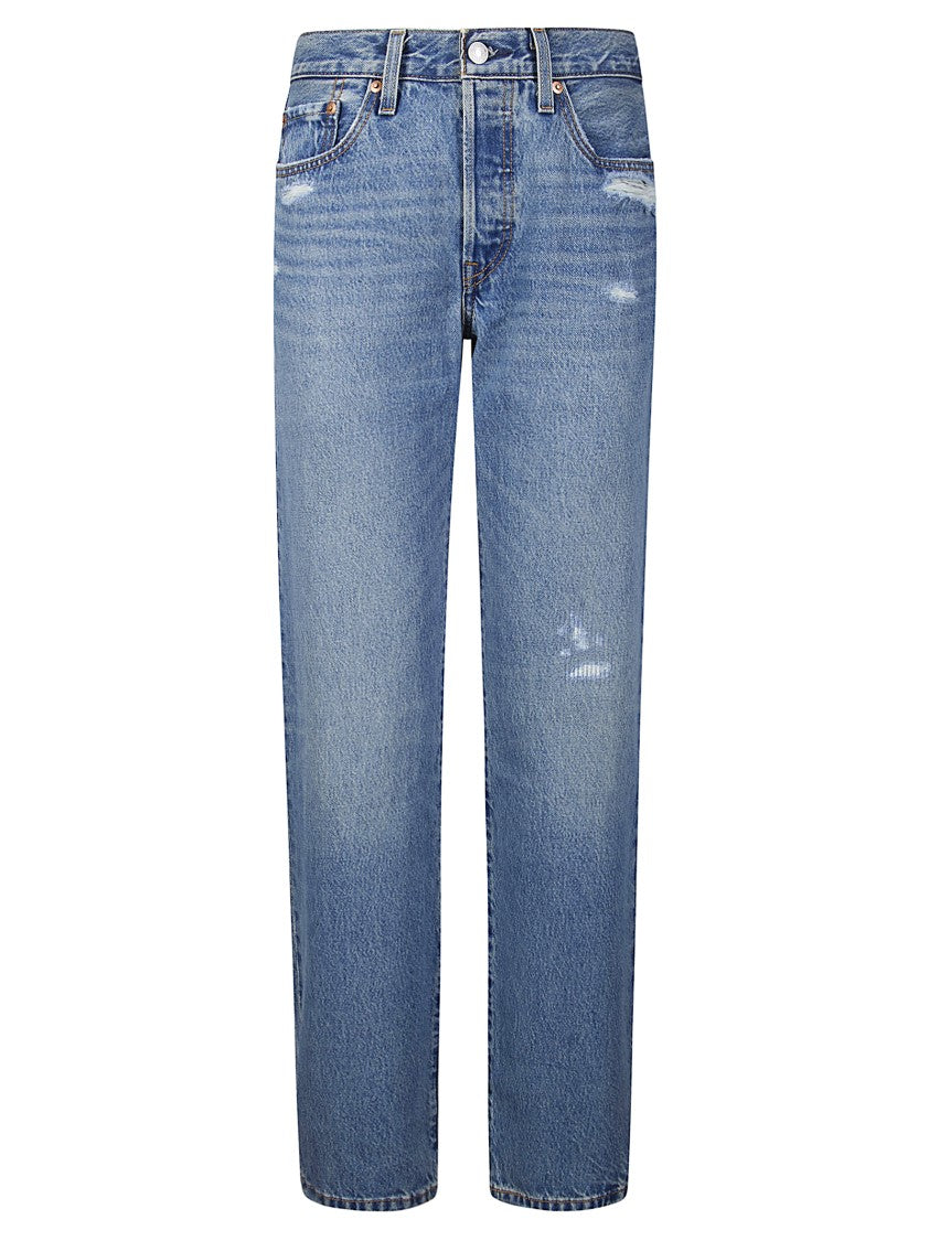 Levi's High-Rise Straight Leg Jeans With Vintage Wash