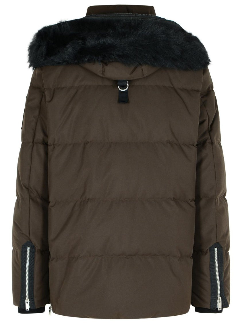 Moose Knuckles Cloud 3Q' Brown Nylon Down Jacket