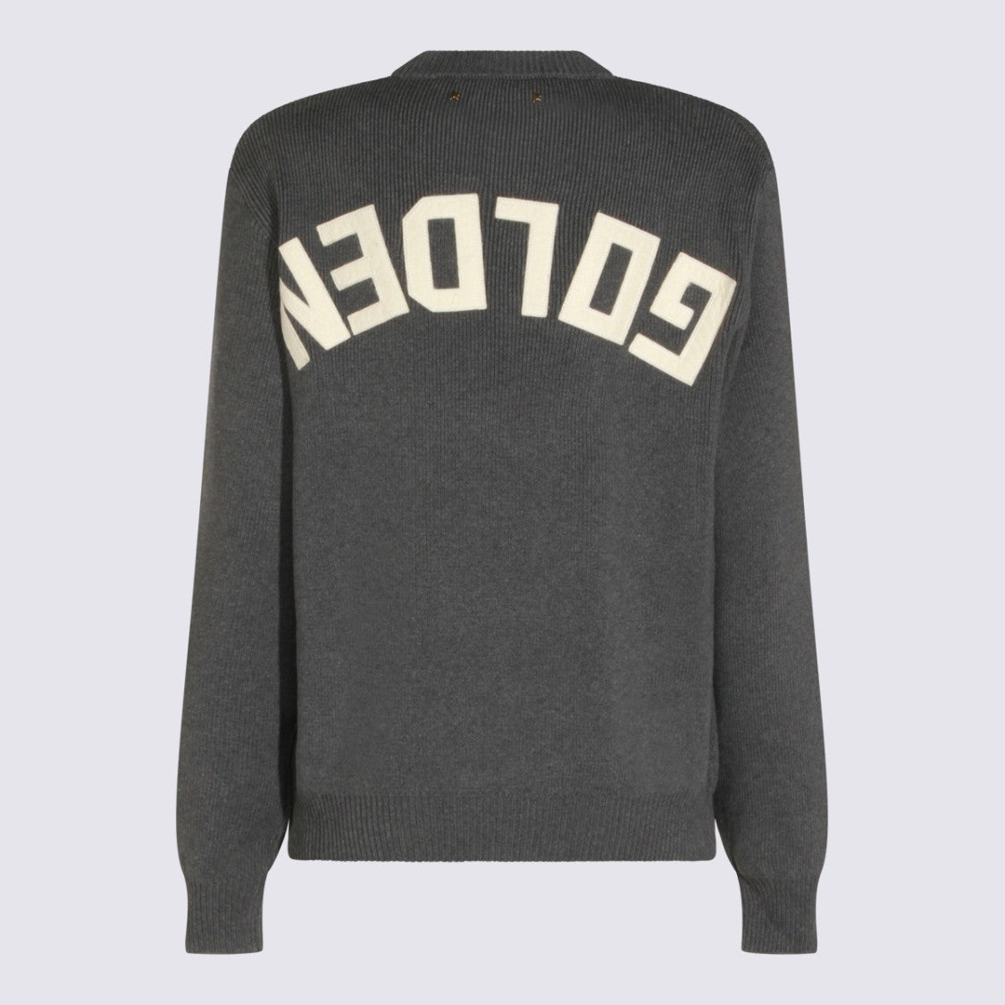 Golden Goose Textured Knit Sweater With Contrasting Back Detail