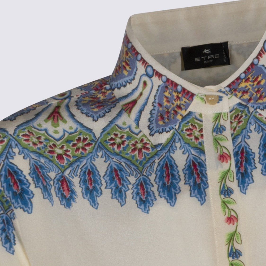 Etro Red Classic Shirt With Structured Collar