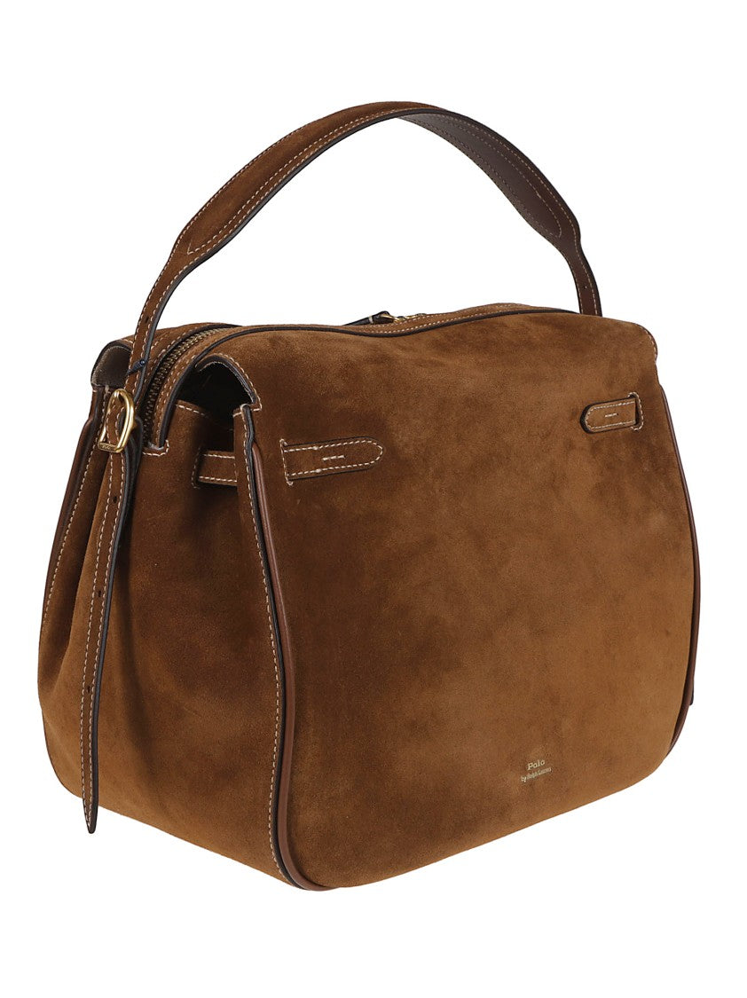 Polo Ralph Lauren Structured Suede Calfskin Bag