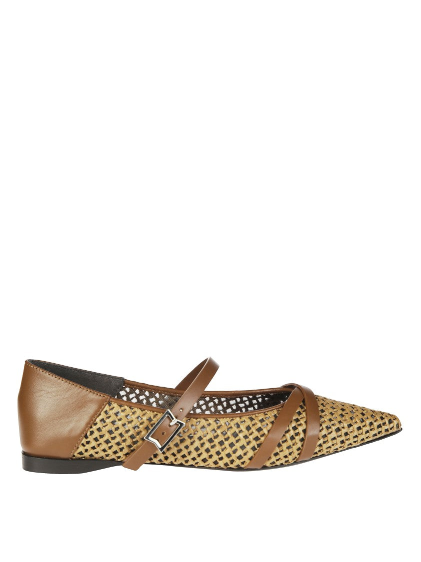 Max Mara Woven Design Mary Jane Ballerina
