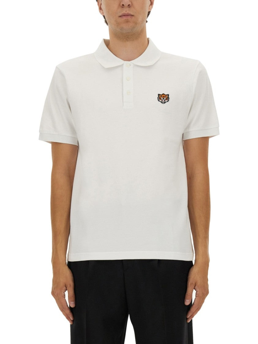 Kenzo Polo Shirt With Playful Tiger Embroidery