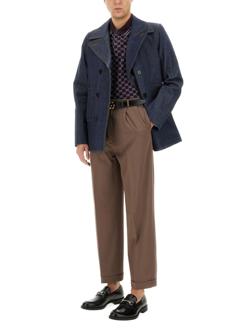 Gucci Structured Denim Jacket With Button-Up Front
