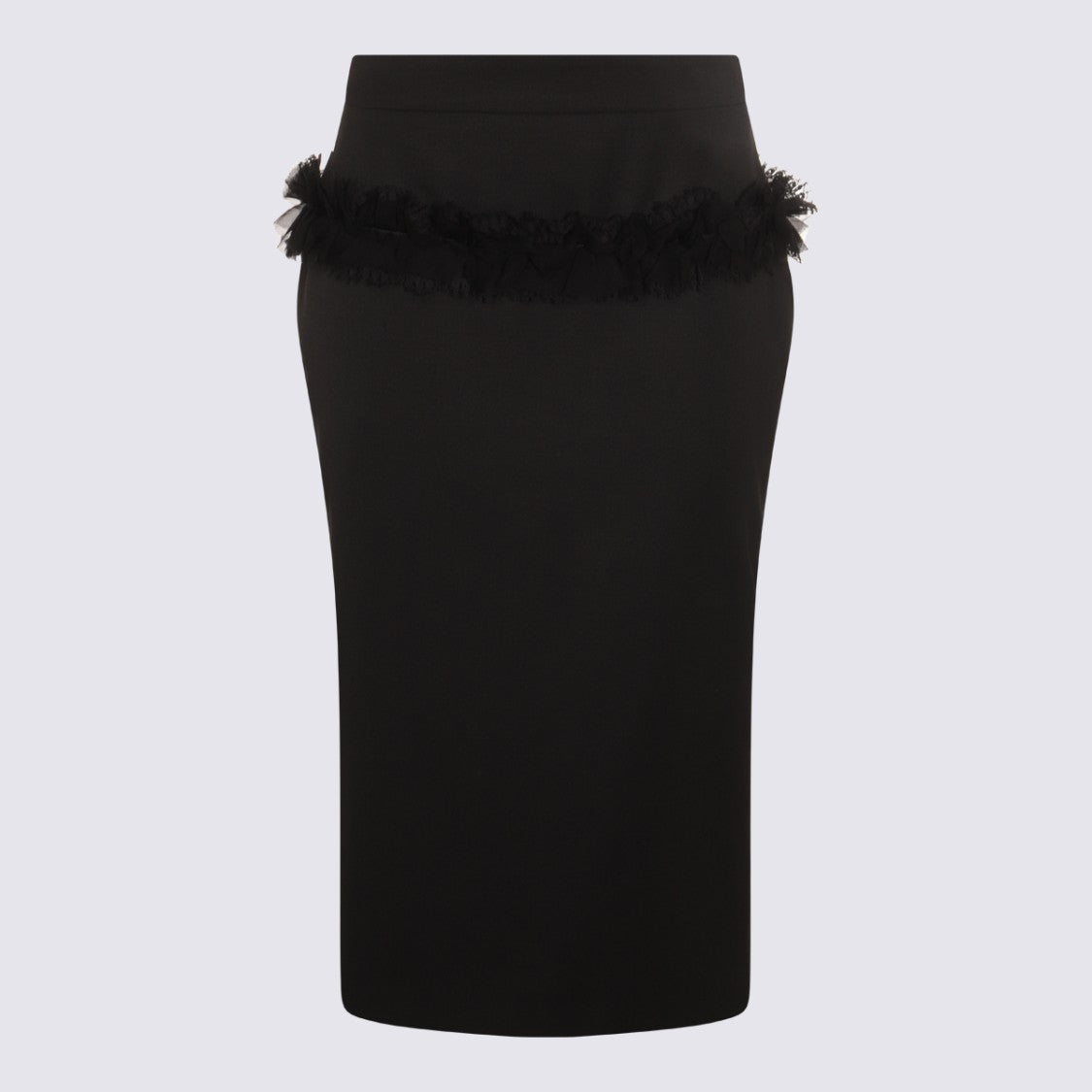 Alexander Mcqueen Black Wool Skirt