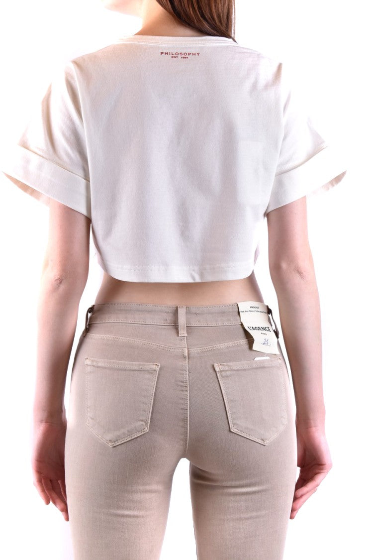 Philosophy Di Lorenzo Serafini Cropped T-Shirt With Bold Graphic