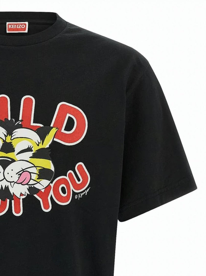 Kenzo Black Graphic Short-Sleeve T-Shirt