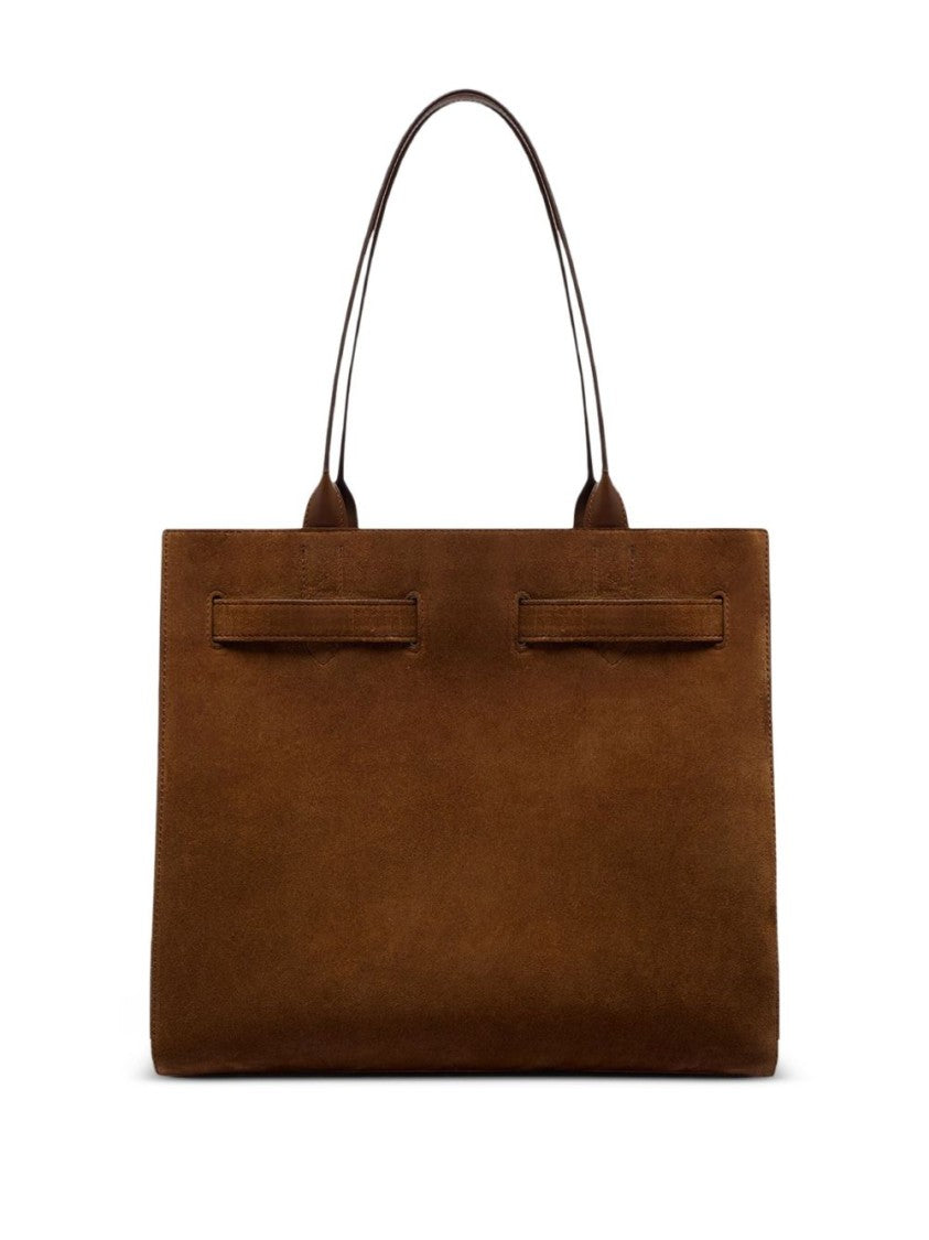 Tom Ford Structured Suede Bag With Distinctive Buckle Detail