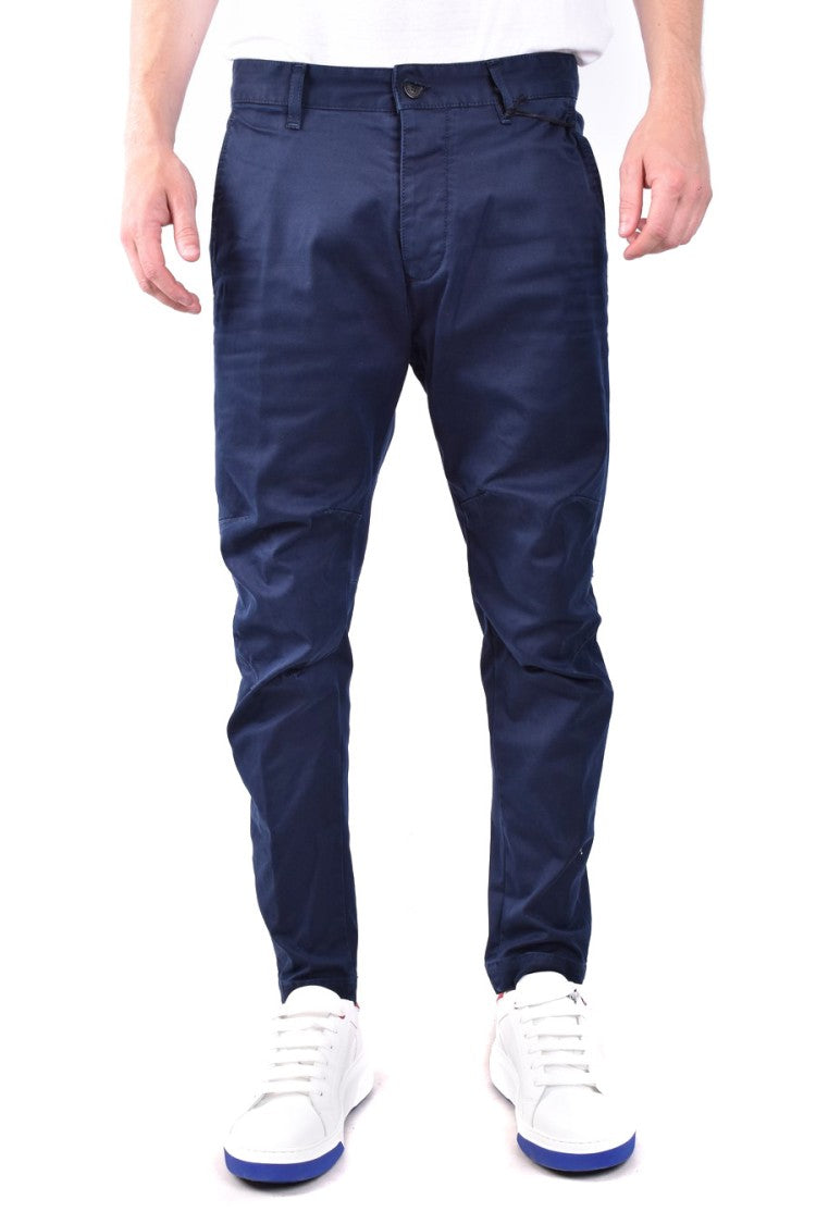 Dsquared2 Blue Cotton Trousers