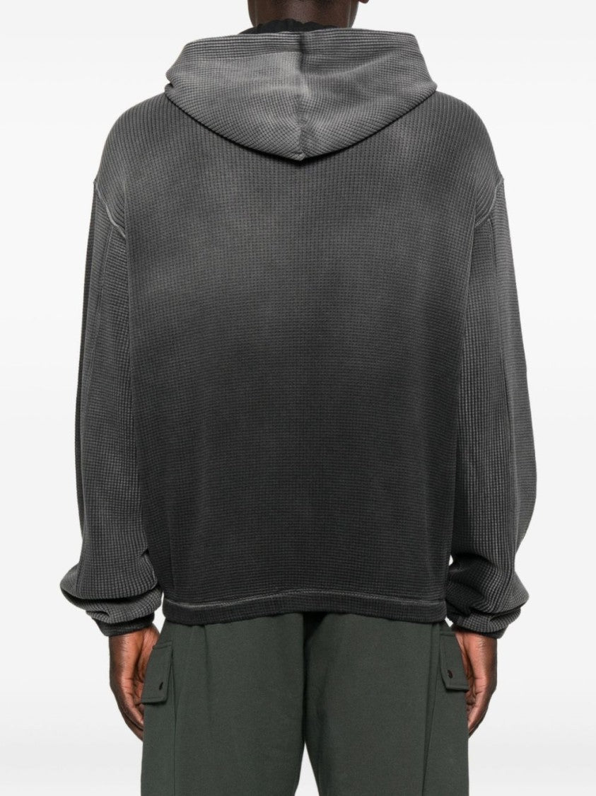 Roa Textured Black Zip-Up Sweater