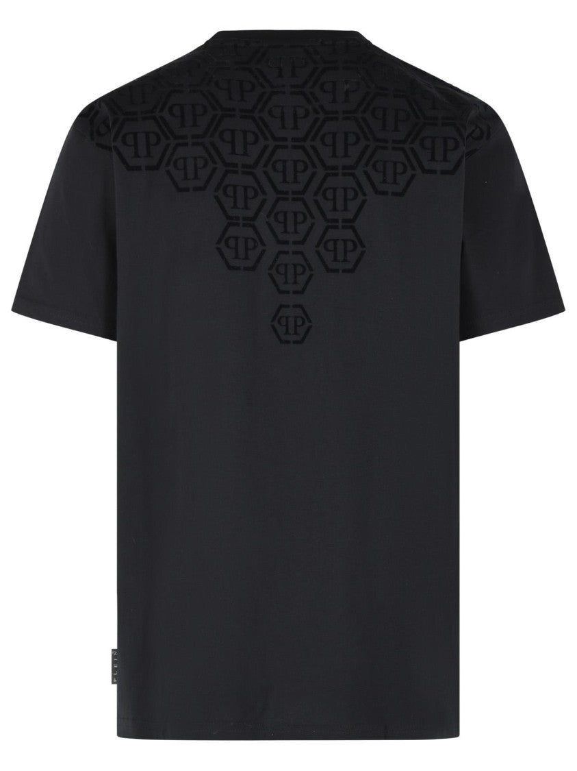 Philipp Plein Black Cotton T-Shirt