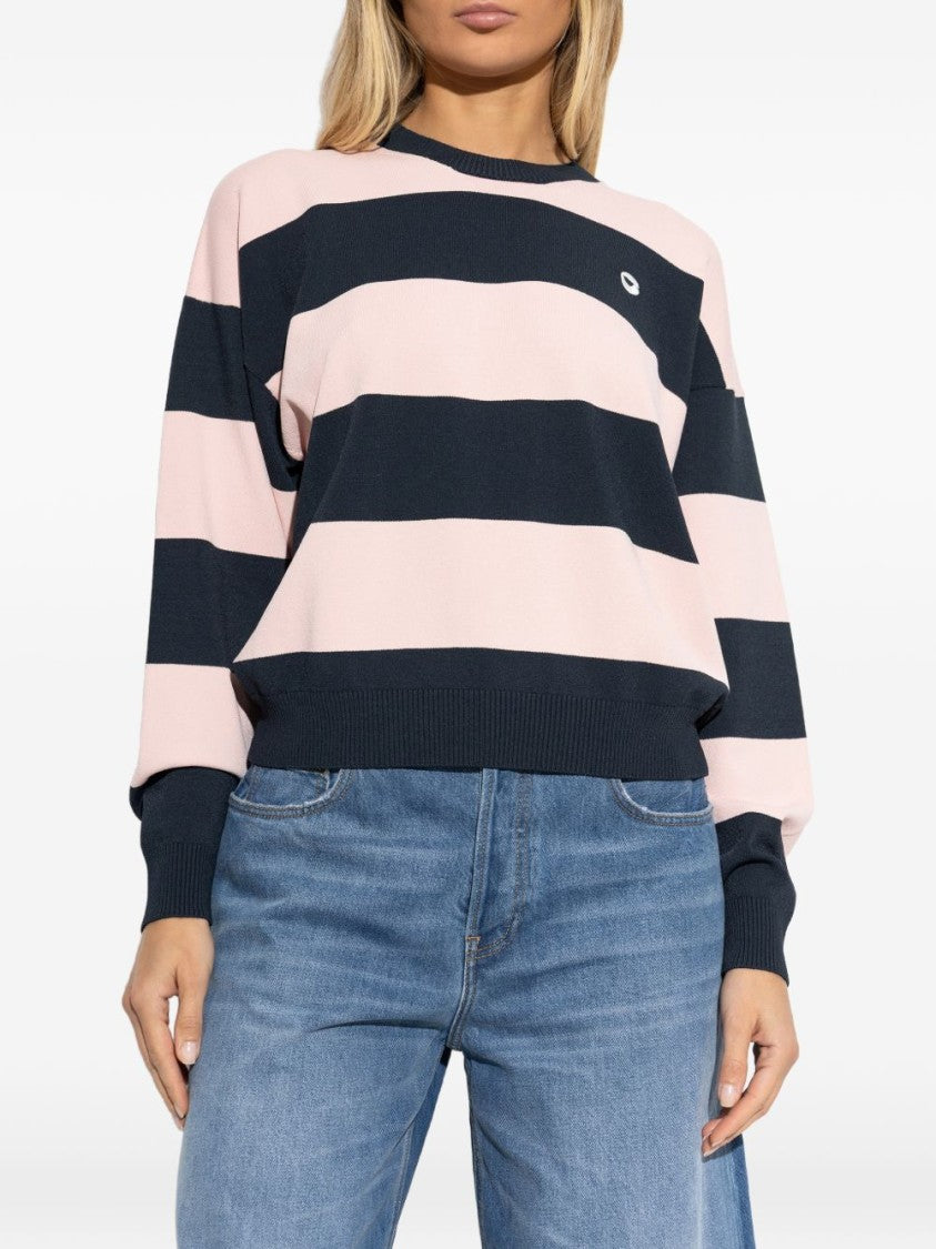 Coperni Blue Pink Striped Logo Long Top