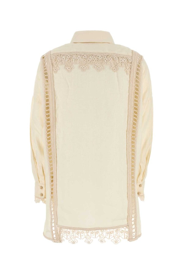 Zimmermann Cream Linen Illuminate Shirt