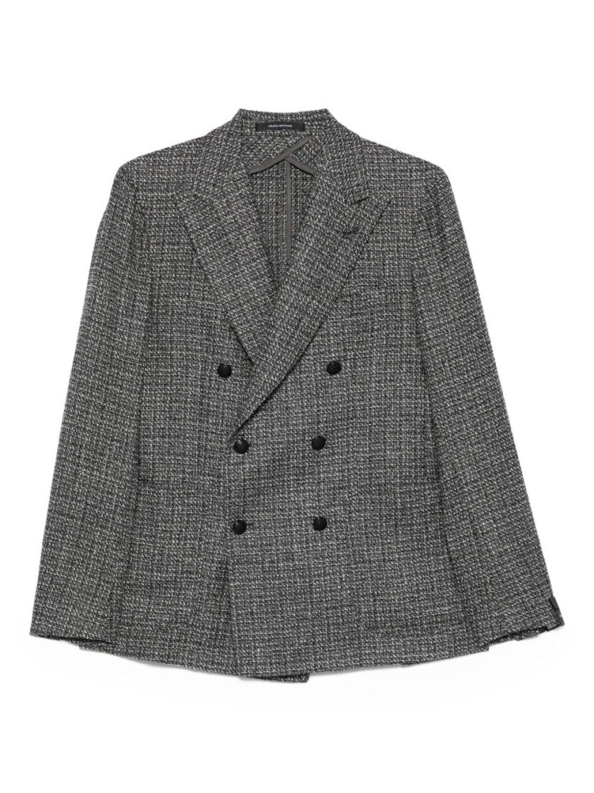 Tagliatore Textured Double-Breasted Wool Blend Blazer