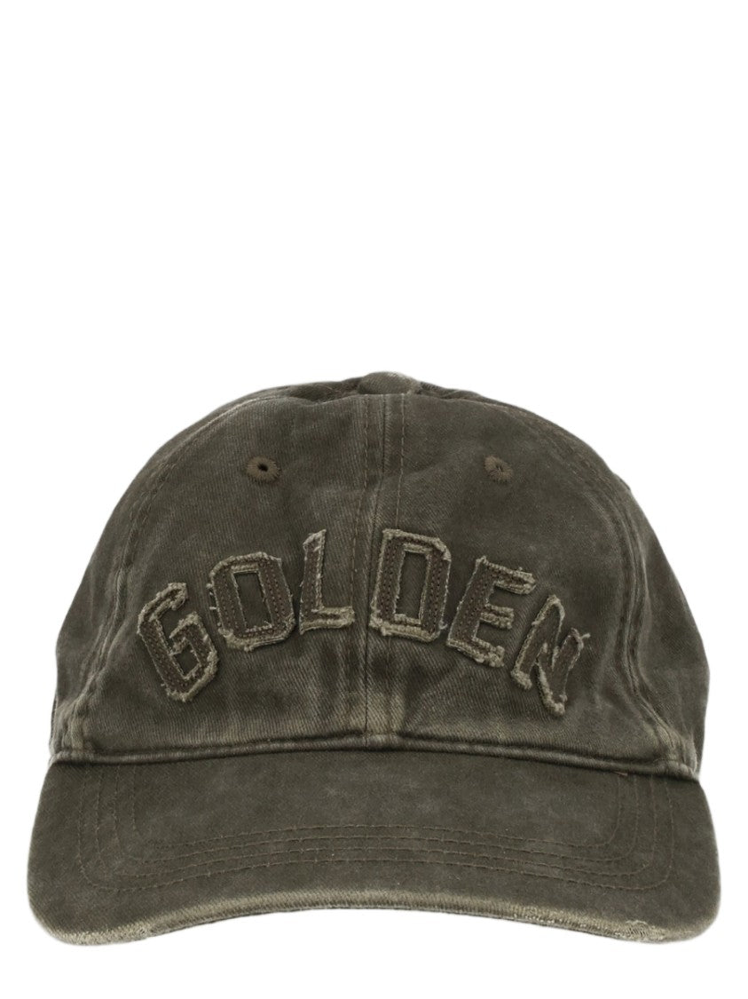 Golden Goose Patch Logo Vintage Brown Cotton Baseball Cap