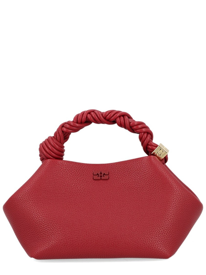 Ganni Red Bou Small Geometric Polyester-Blend Shoulder Bag