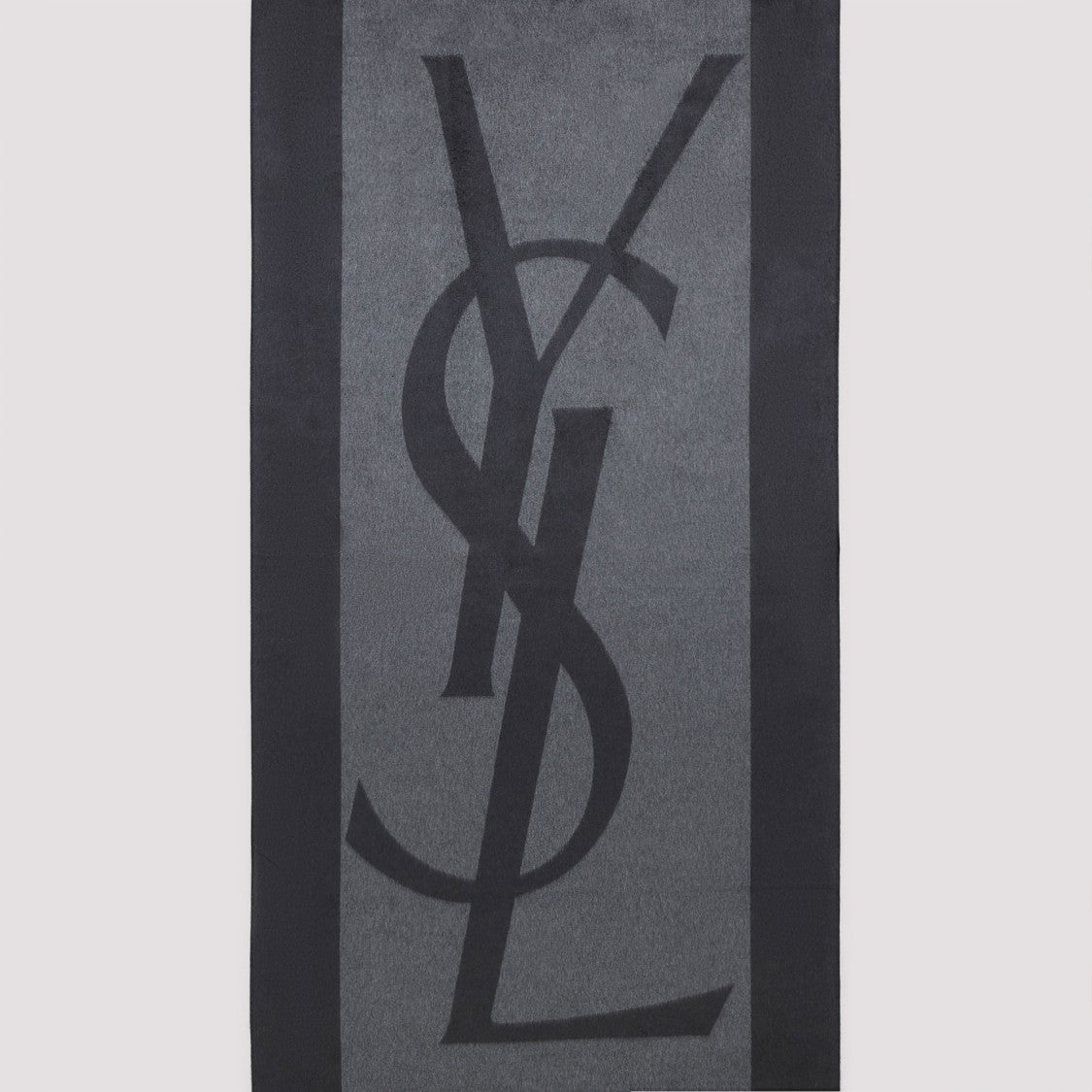 Saint Laurent Dark Gray Silk Scarf