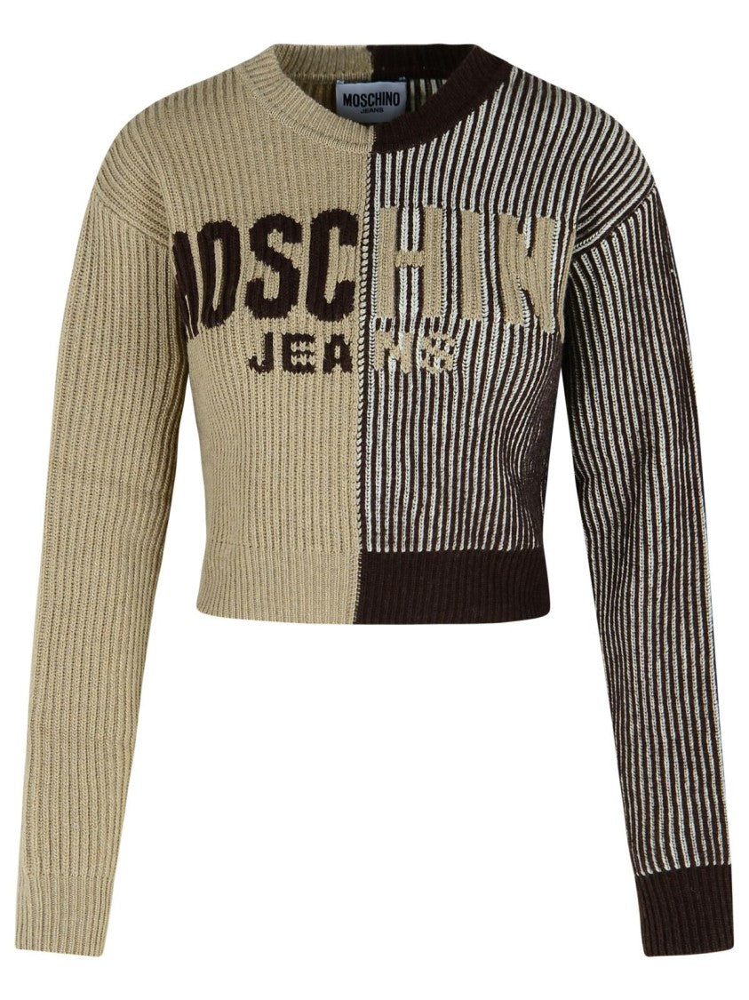 Moschino Jeans Two-Tone Cashmere Blend Sweater