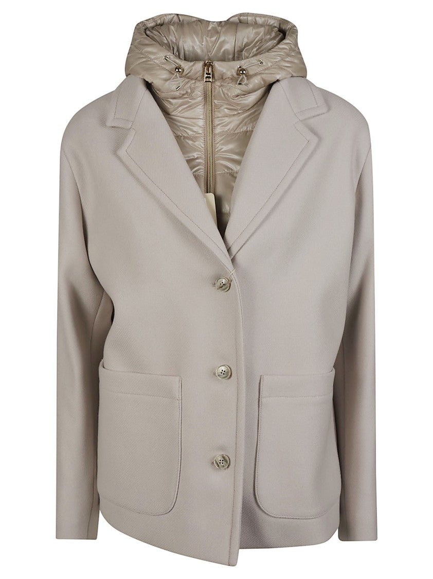 Herno Tailored Virgin Wool-Blend Hooded Down Jacket