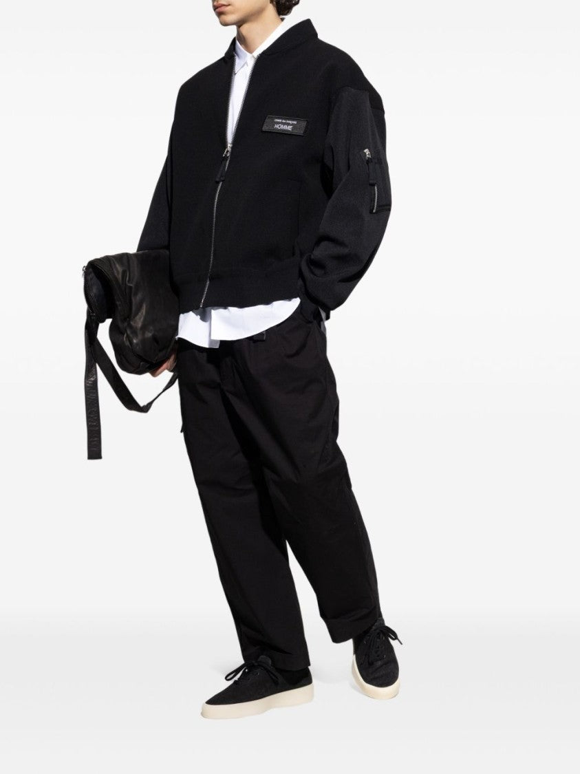 Comme Des Garçons Bomber Jacket With Logo Patch