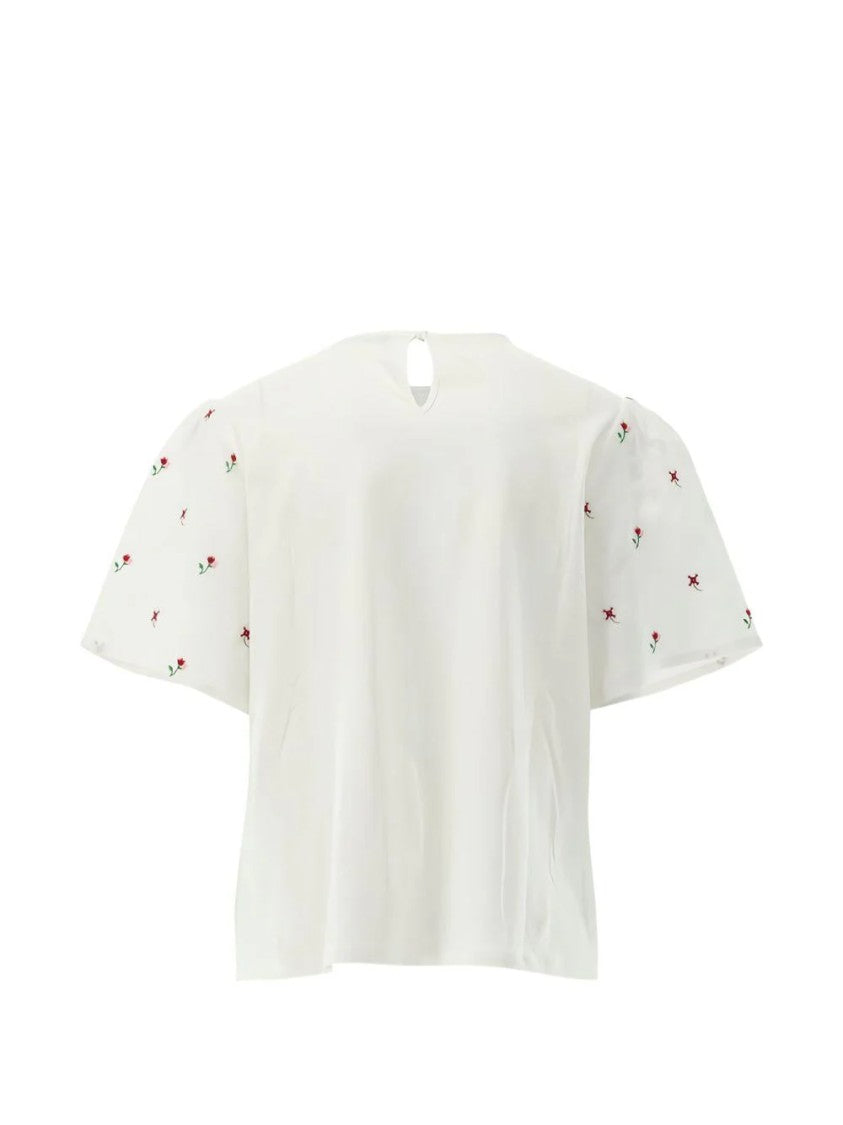 Max Mara Boxy Short-Sleeved Floral Print Top