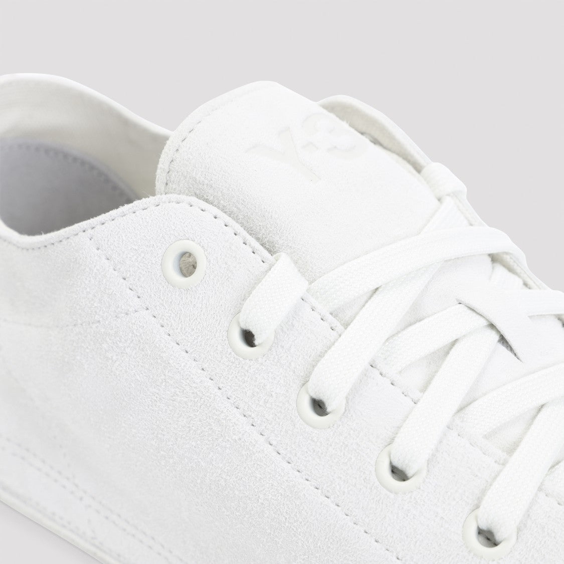 Y-3 Nizzastar Lo Light Grey Suede Leather Sneakers