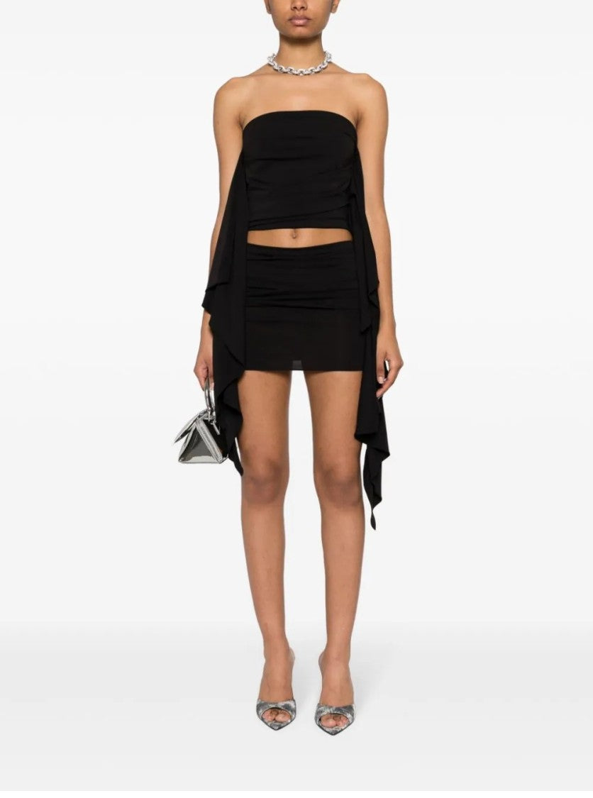 The Attico Asymmetrical Hem Mini Skirt