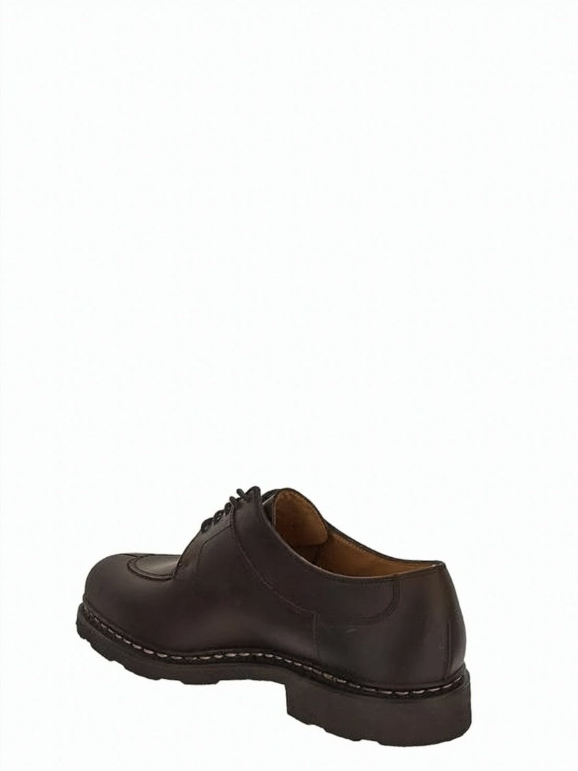 Paraboot Nubuck-Finish Derby Shoes With Moc Toe Design
