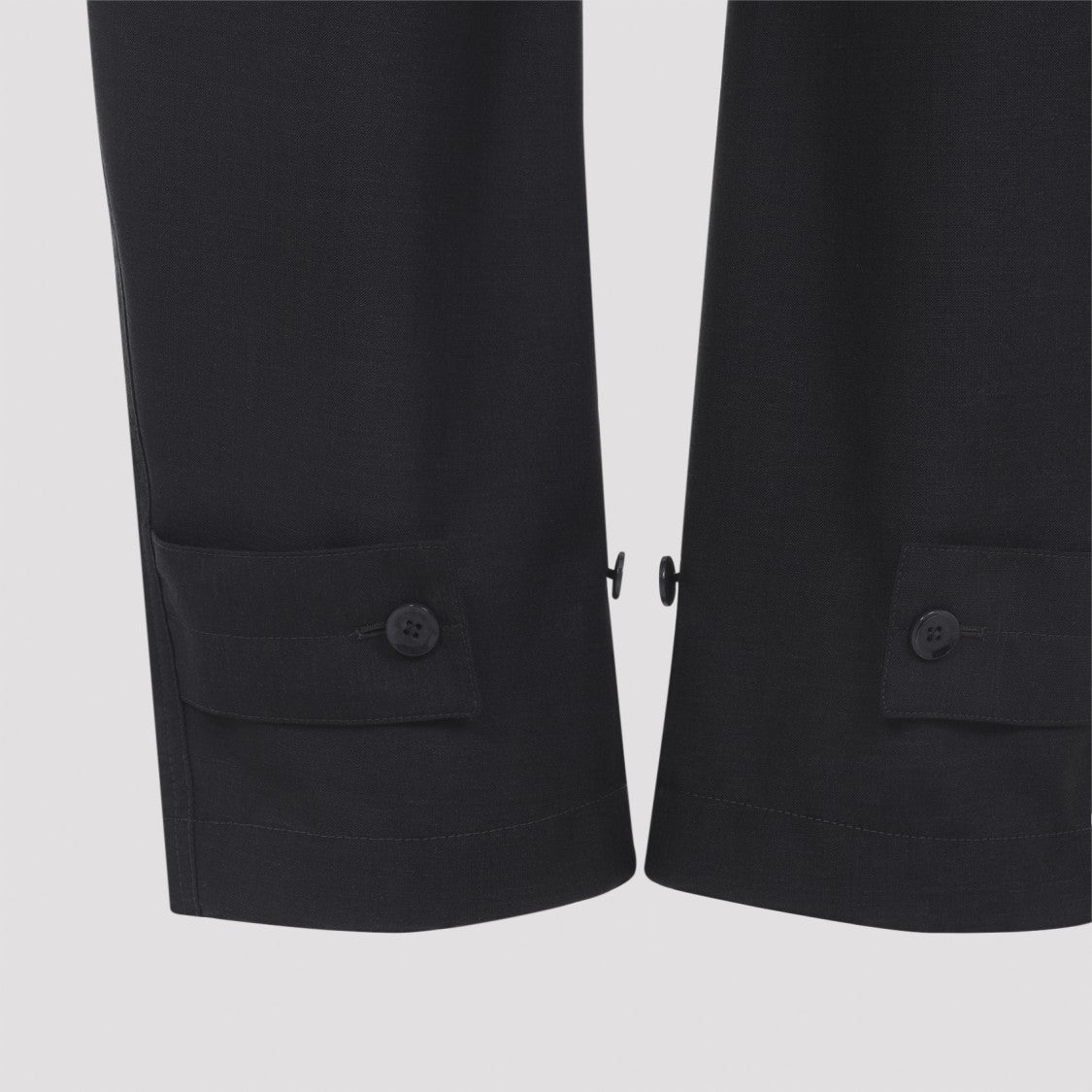Lemaire Curved Tailored Dark Grey Polyester Pants