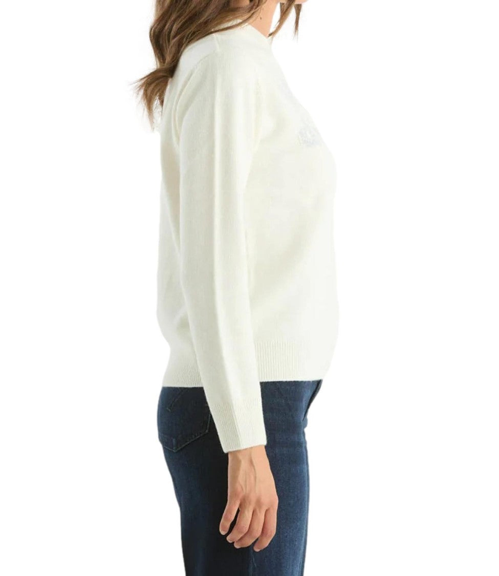 Mc2 Saint Barth New Queen Sweater With Festive Christmas Print