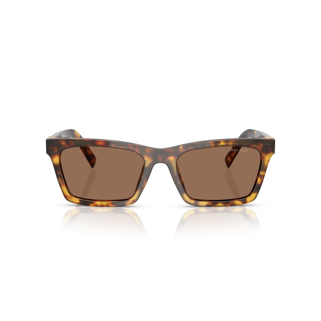 Miu Miu 0Mu A05s Rectangular Tortoiseshell Acetate Sunglasses