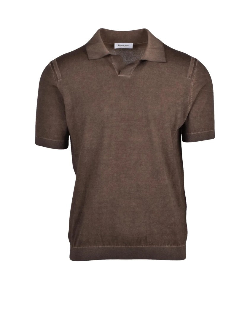 Kangra Brown Cotton Knit Polo