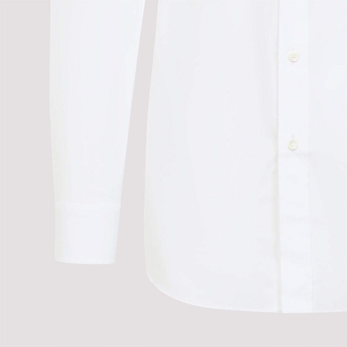 Brioni Tailored Fit White Cotton Shirt