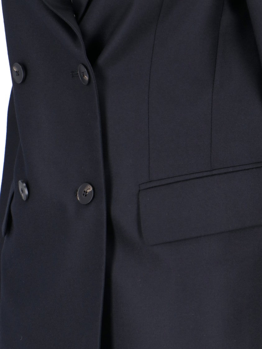 Montedoro Black Double-Breasted Blazer