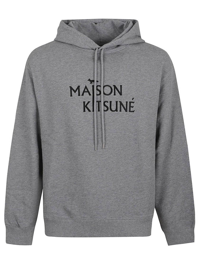 Maison Kitsuné Relaxed Fit Grey Hooded Sweatshirt