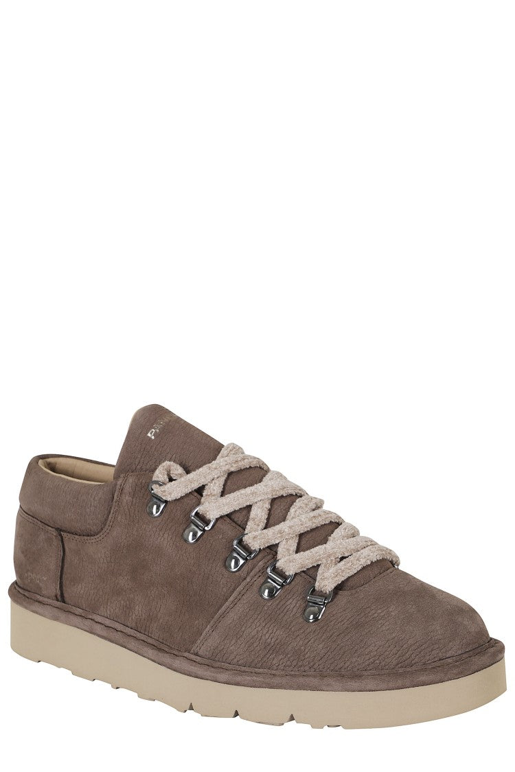 Panchic Clay Nubuck Lace-Up Low-Top Shoes