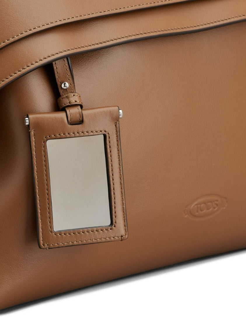 Tod's Structured Brown Leather Handbag
