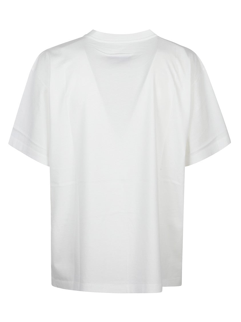 Mm6 By Maison Margiela Minimalist Logo White Cotton T-Shirt