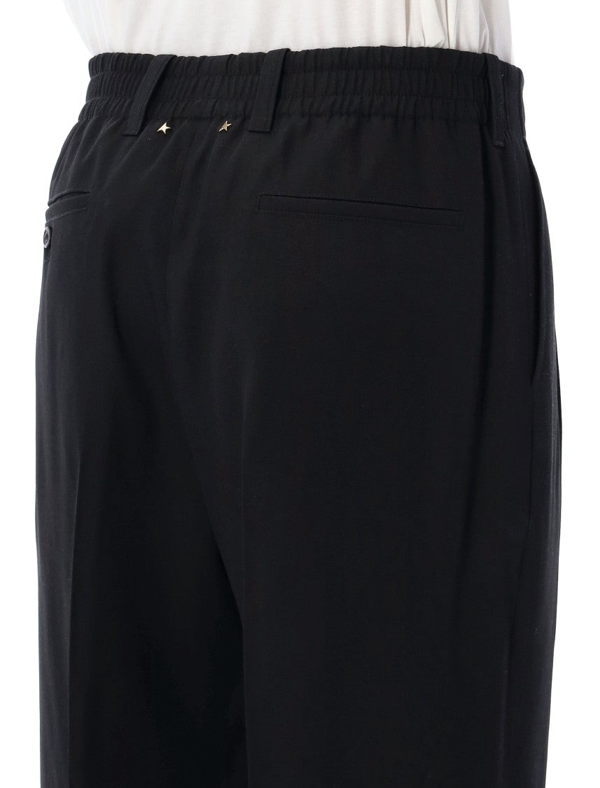 Golden Goose Relaxed Pleated Trousers With Elasticated Waist