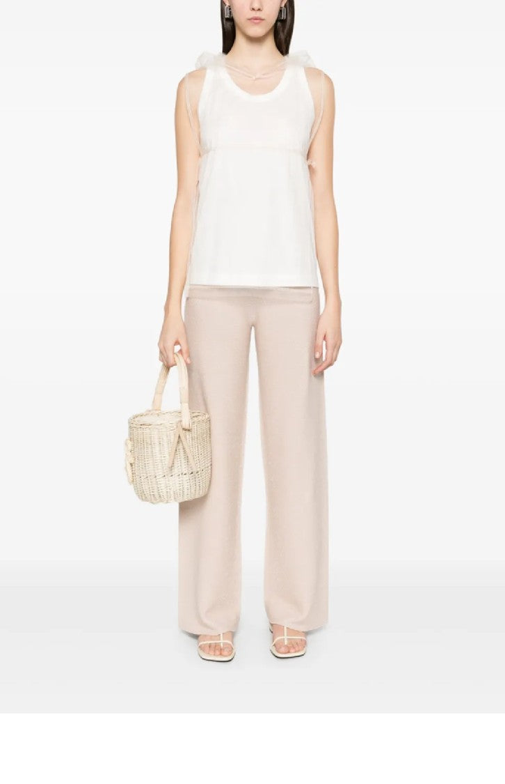 Fabiana Filippi Wide-Leg Relaxed Fit Pants With Drawstring Waist