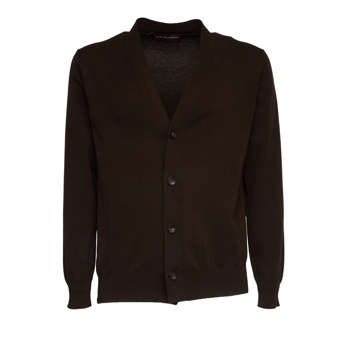 Filippo De Laurentiis Cotton Crepe V-Neck Cardigan