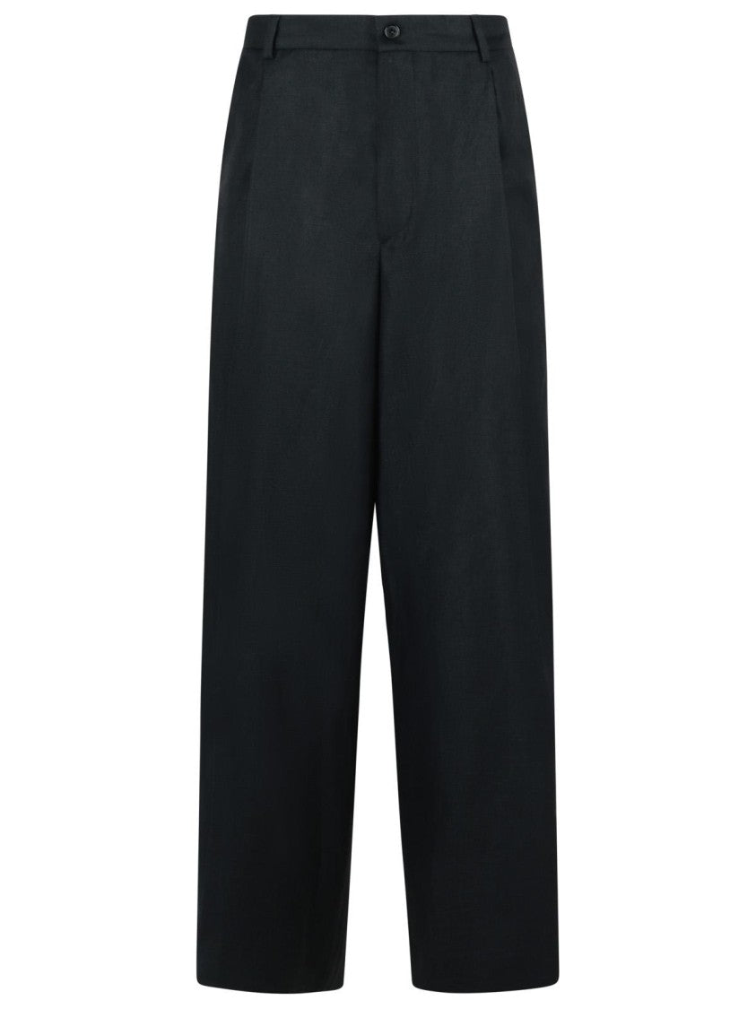 Dries Van Noten Pepper' Black Wool Blend Pants